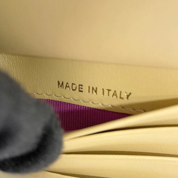 CHANEL Matelasse Bifold Wallet Compact Wallet Size Small Calfskin Yellow - Picture 12 of 14